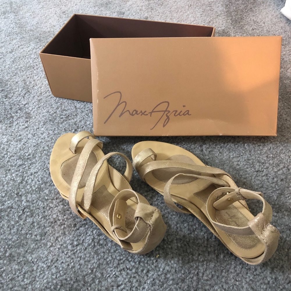 Gold Max Azria Freja Sandal Sz 38.5